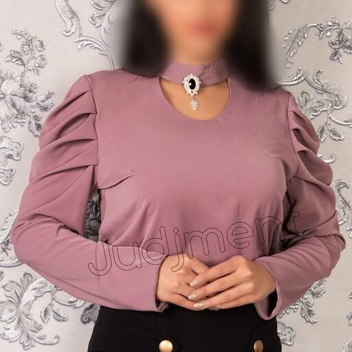 لباس مجلسی آستین پفی طرحدار الیزه زنانه